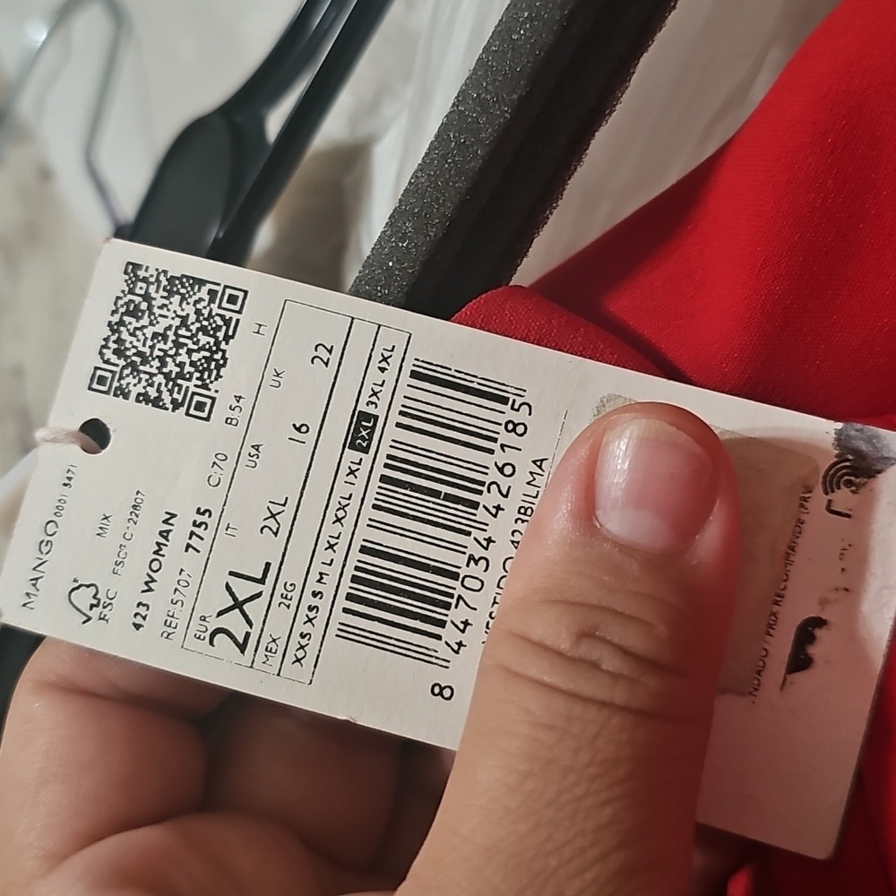 Mango Vibrant Red Long Sleeve Dress - Picture 6 of 6